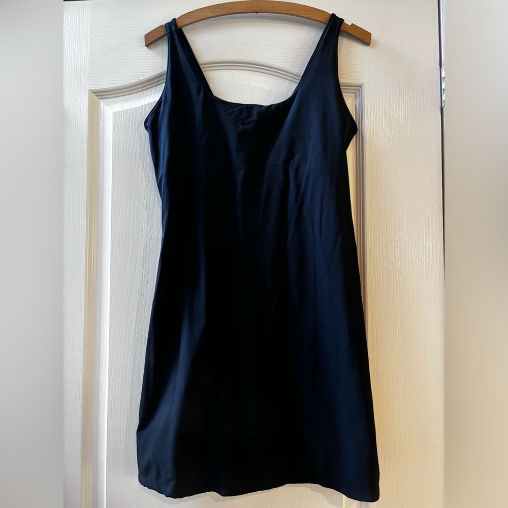 Nike black athletic Tennis Dress with shorts built in